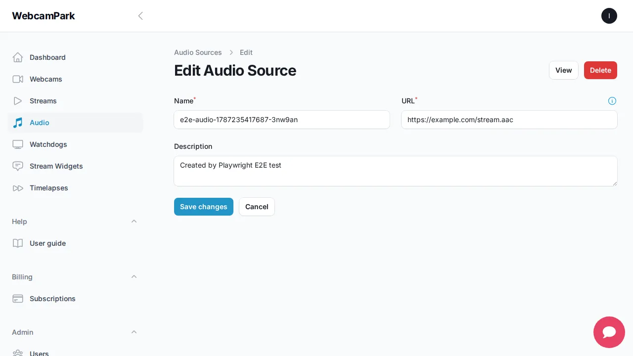 Delete audio source