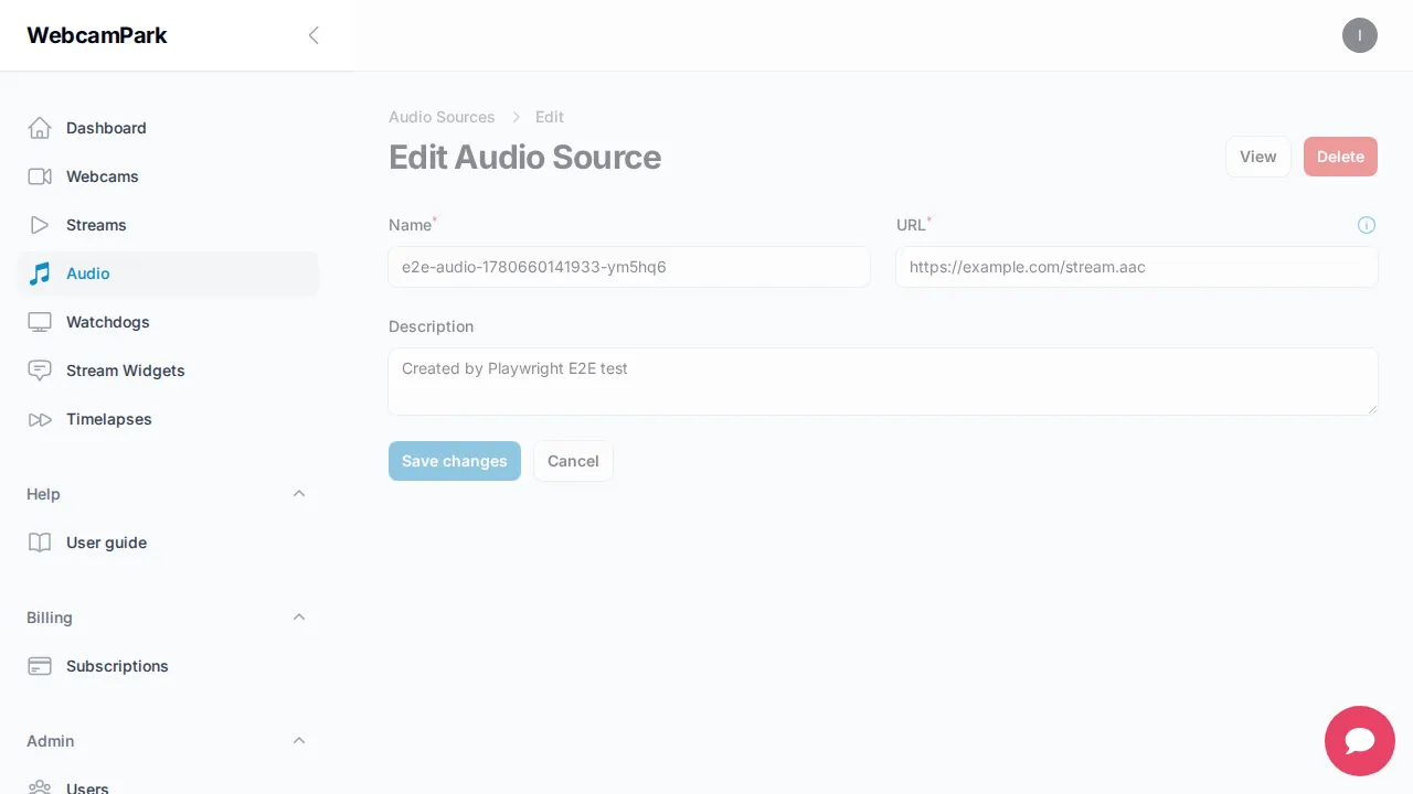 Delete audio source