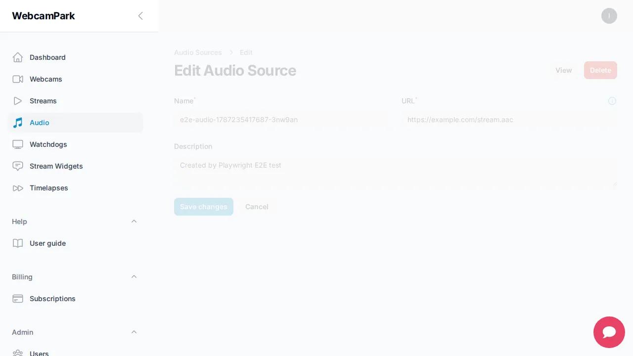Delete audio source